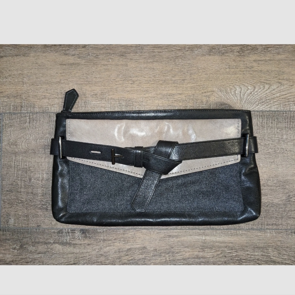 Authentic Reed Krakoff Wool Boxer Clutch
